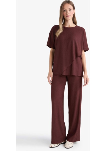 Straight Fit Düz Paça Bürümcük Pantolon C0200AX25AU