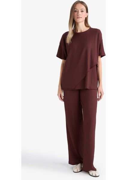 Straight Fit Düz Paça Bürümcük Pantolon C0200AX25AU