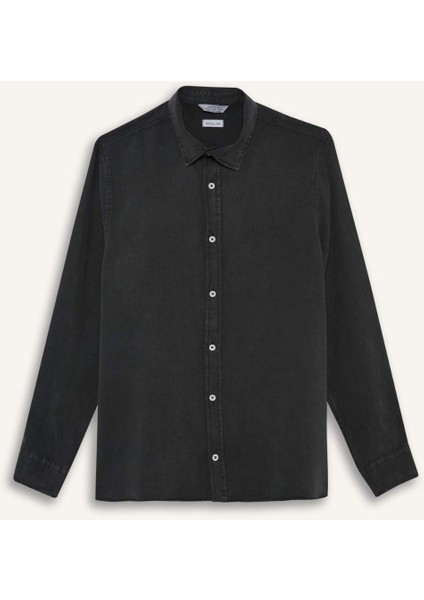 Regular Fit Twill Uzun Kollu Gömlek G0406AX25AU