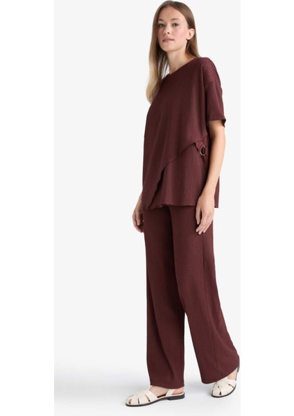 Straight Fit Düz Paça Bürümcük Pantolon C0200AX25AU