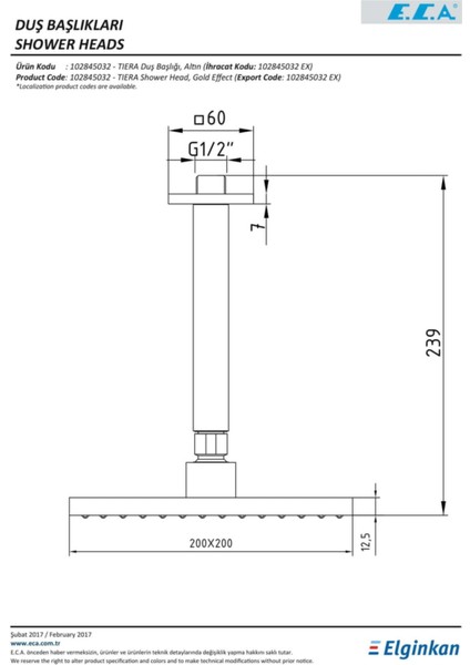 Modern Duş Başlığı, Şık ve Kullanışlı Tasarım, Yüksek Su Akışı, Kolay Montaj fiyatları