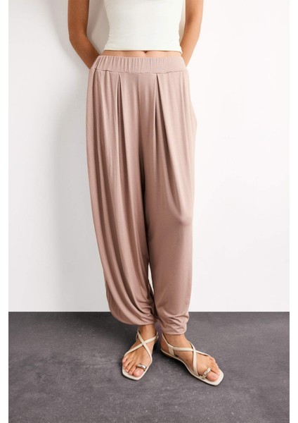 Baggy Fit Normal Bel Jogger Paça Bilek Boy Modal Pantolon G0671AX25SM