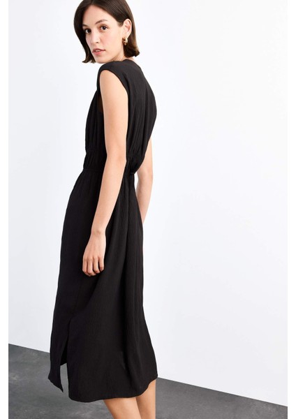 Önü Bağlamalı Kolsuz Midi Elbise G0654AX25SM