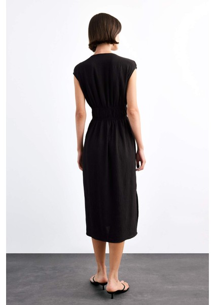 Önü Bağlamalı Kolsuz Midi Elbise G0654AX25SM