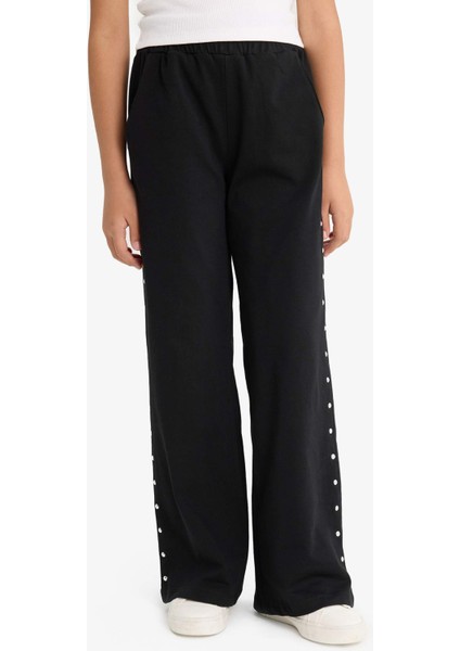 Kız Çocuk Beli Lastikli Wide Leg Geniş Bol Paça Eşofman Altı G0590A825AU