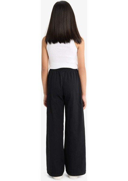 Kız Çocuk Beli Lastikli Wide Leg Geniş Bol Paça Eşofman Altı G0590A825AU