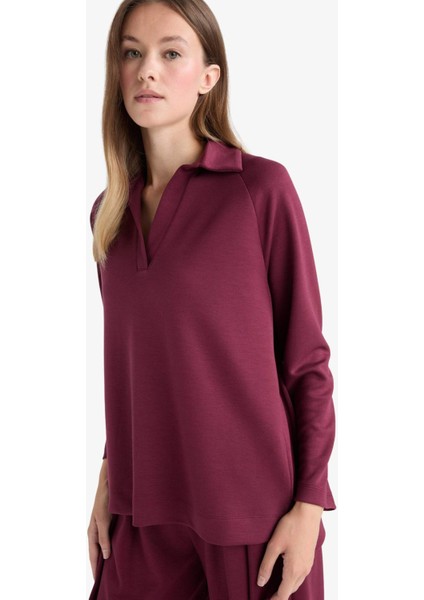 Regular Fit Kayık Yaka Uzun Kollu Tunik F9615AX25AU