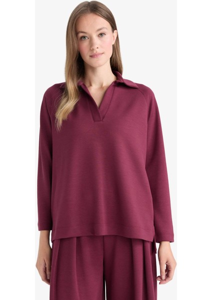 Regular Fit Kayık Yaka Uzun Kollu Tunik F9615AX25AU