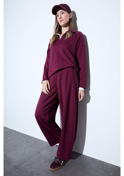 Barrel Fit Düz Paça Pantolon F9575AX25AU