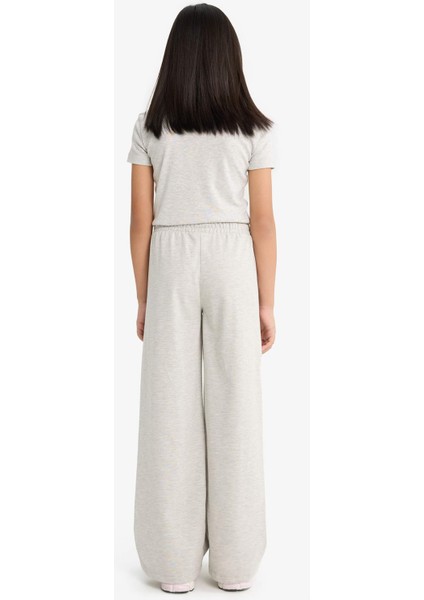 Kız Çocuk Beli Lastikli Wide Leg Geniş Bol Paça Eşofman Altı G0590A825AU