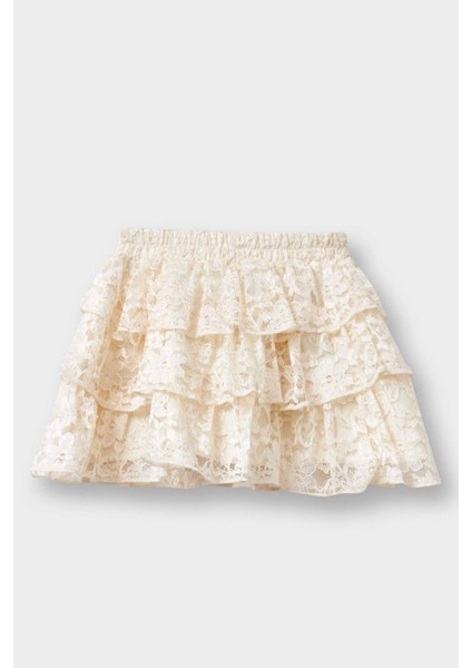 Kız Bebek Beli Lastikli Dantel Etek G1350A525AU