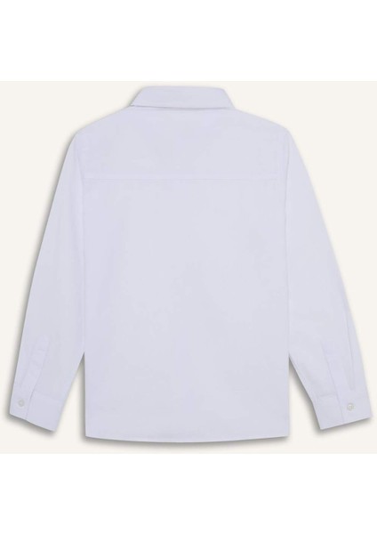 Erkek Çocuk Polo Yaka Poplin Uzun Kollu Gömlek G1487A825AU