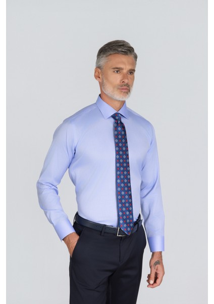 Platinium Regular Fit Mavi Erkek Gömlek PLTG004_D35 modelleri