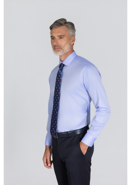 Platinium Regular Fit Mavi Erkek Gömlek PLTG004_D35 fırsatları