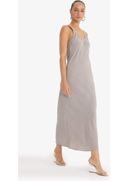 V Yaka Modal Kolsuz Maxi Elbise G1387AX25AU