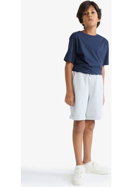 Erkek Çocuk Beli Lastikli Pike Şort G1388A825AU