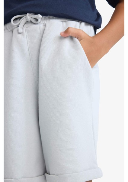 Erkek Çocuk Beli Lastikli Pike Şort G1388A825AU