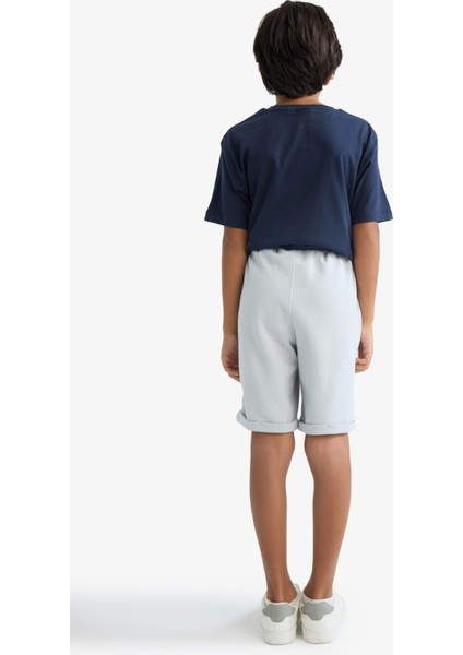 Erkek Çocuk Beli Lastikli Pike Şort G1388A825AU