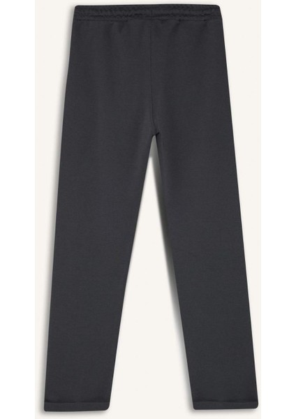 Erkek Çocuk Beli Lastikli Düz Paça Pike Eşofman Altı