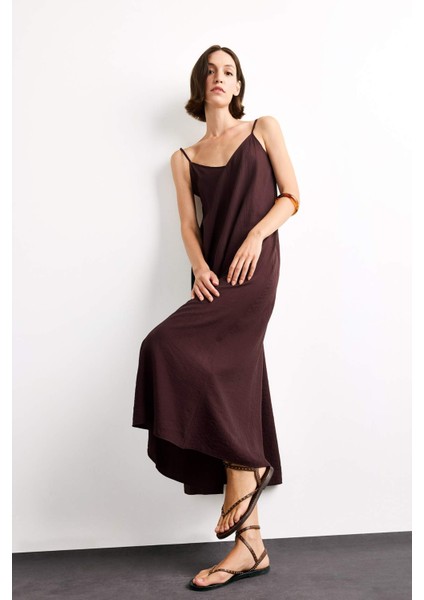 Modal İnce Askılı Maxi Elbise G1334AX25SM