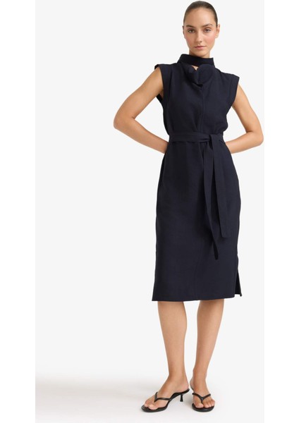 Bağlama Detaylı Modal Kolsuz Midi Elbise G1517AX25AU