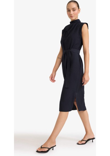 Bağlama Detaylı Modal Kolsuz Midi Elbise G1517AX25AU