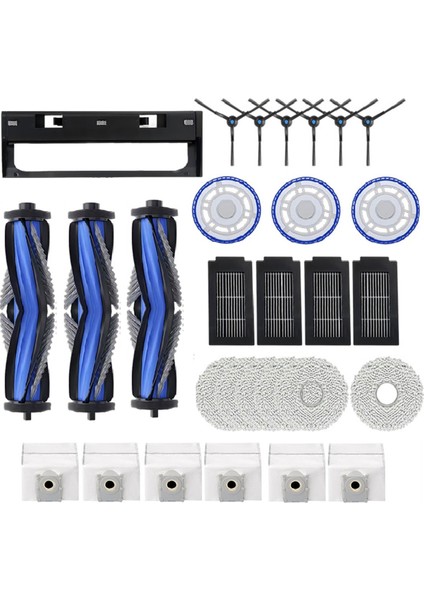 Ecovacs Için Yedek Parçalar T50 Pro Omni / T50PRO / T50 Omni Robot Vakum Ana Yan Fırçalar Mop Kumaşları Filtreler Toz Çanta (Yurt Dışından)