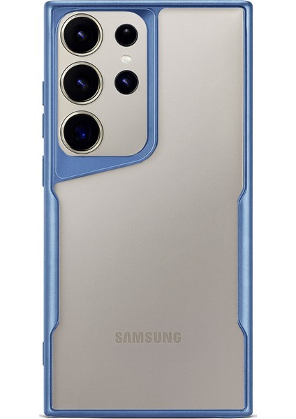 Samsung Galaxy S24 Ultra Kılıf Darbe Önleyici Kenar Renkli Silikon Kapak