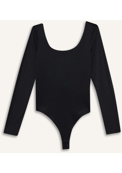 Kare Yaka Uzun Kollu Çıtçıtlı Body G1403AX25AU