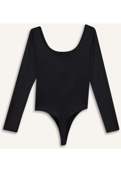 Kare Yaka Uzun Kollu Çıtçıtlı Body G1403AX25AU