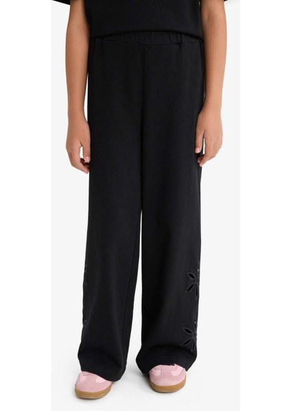 Kız Çocuk Geniş Bol Paça Brode Pantolon G1631A825AU