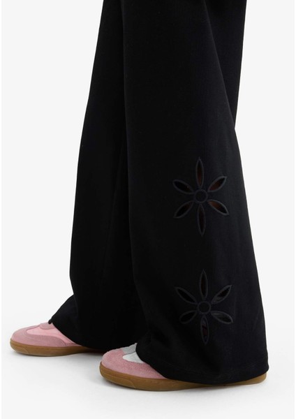 Kız Çocuk Geniş Bol Paça Brode Pantolon G1631A825AU