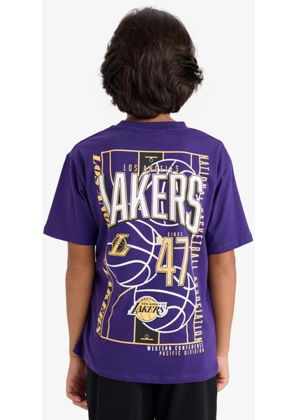 Erkek Çocuk NBA Los Angeles Lakers Sırt Baskılı Kısa Kollu Tişört D9544A825AU