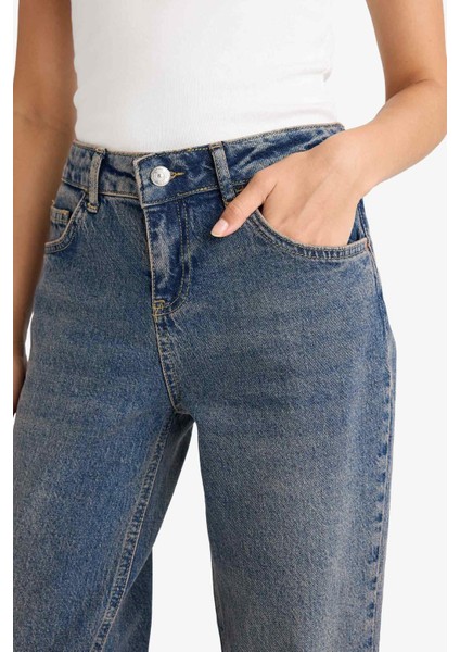 Düşük Bel Uzun Jean Yıkamalı Pantolon G1407AX25WN