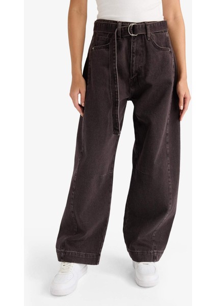 Barrel Fit Yüksek Bel Uzun Jean Pantolon G1668AX25AU