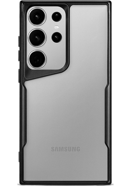 Samsung Galaxy S23 Ultra Kılıf Darbe Önleyici Kenar Renkli Silikon Kapak