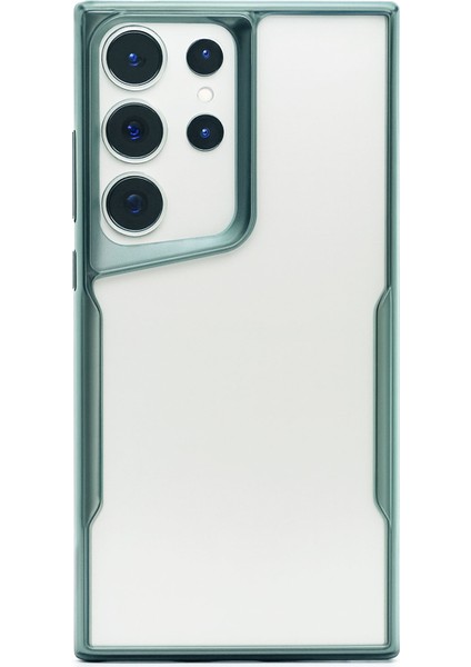 Samsung Galaxy S23 Ultra Kılıf Darbe Önleyici Kenar Renkli Silikon Kapak