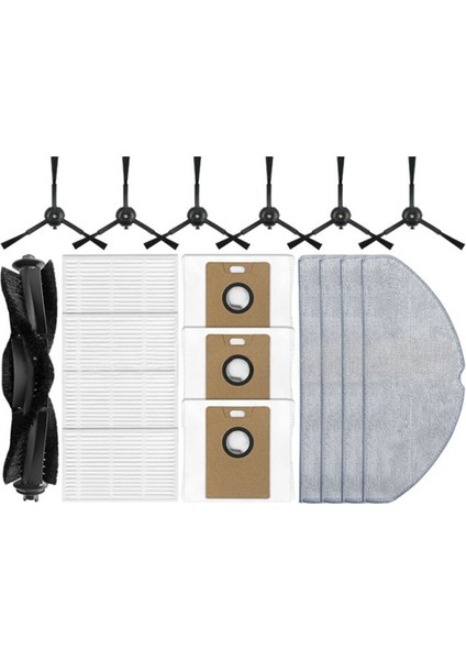 Topo RV30 Max /RV30 Max Plus /RV20 Max /RV20 Max Plus Plus Plus Ana Sindi Fırch Filtreleri Mop Kumaş Tuz Torbaları Için 18PCS (Yurt Dışından)