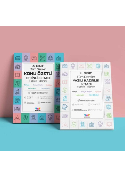 6. Sınıf Tüm Dersler Konu Özetli Yazılı Hazırlık Seti 1.2. Dönem 2025 Basımı fiyatları