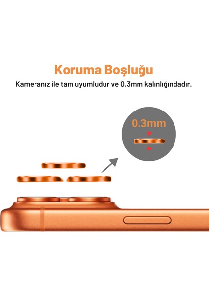 iPhone 17 Air Safir Temperli Kamera Lens Koruyucu