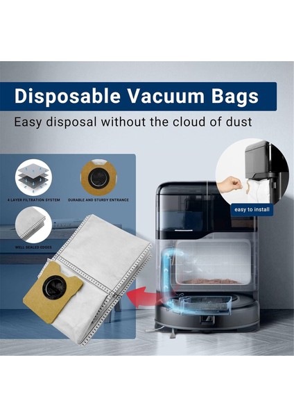 Eufy Omni C20 Robot Vakumları Için Aksesuarlar Parçalar Ana Yan Fırça Hepa Filtre Mop Bez Toz Çantaları (Yurt Dışından) indirimleri