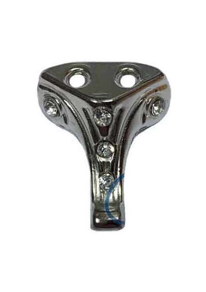 Moda Taşlı Ahşap Sandık Ayağı, Kutu Ayak 2,5 cm - Nikel, 100 Adet