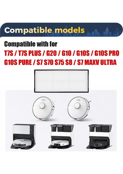 Roborock S8 Pro Ultra S8+ Süpüren Robot Hepa Filtre Yedek Parçaları Yüksek Verimli Filtre Aksesuarları 4 Pcs (Yurt Dışından) modelleri