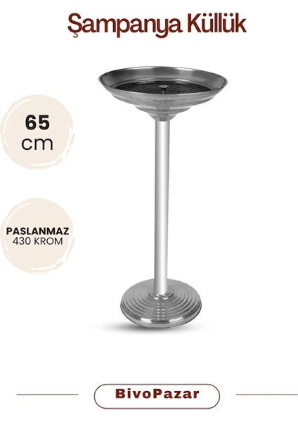 Şampanya Ayaklı Küllük 65 cm fiyatları