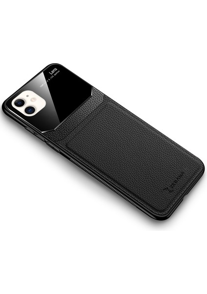 Apple iPhone 12 Kılıf Zebana Lens Deri Kılıf Siyah indirimleri