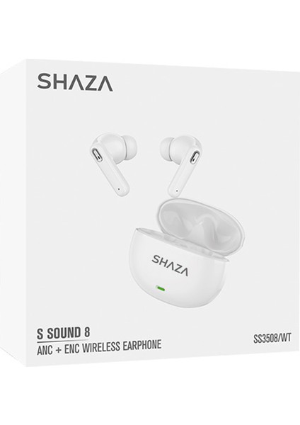 S Sound 8 Gürültü Azaltma Enc 4 Mikrofonlu Bluetooth 5.3 Tws Kulaklık Beyaz modelleri