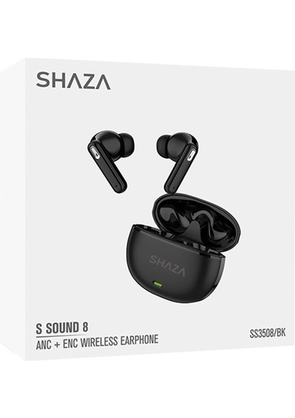 S Sound 8 Gürültü Azaltma Enc 4 Mikrofonlu Bluetooth 5.3 Tws Kulaklık Siyah modelleri