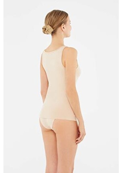 Kadın Atlet Nefes Alabilir Pamuklu Ten Renkli 95% Pamuk 5% Elastan İç Giyim