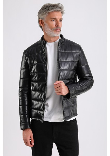 Arnold Erkek Şişme Deri Mont modelleri