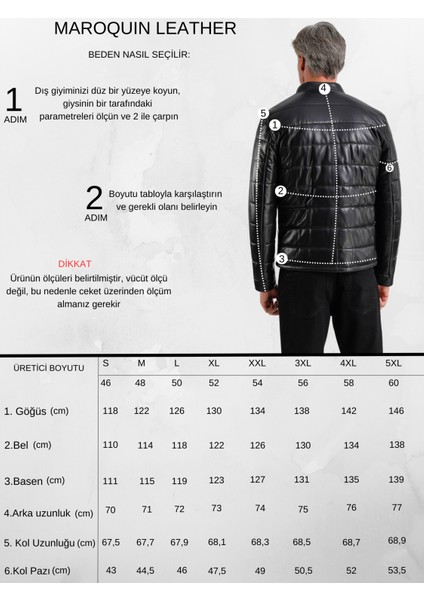 Arnold Erkek Şişme Deri Mont